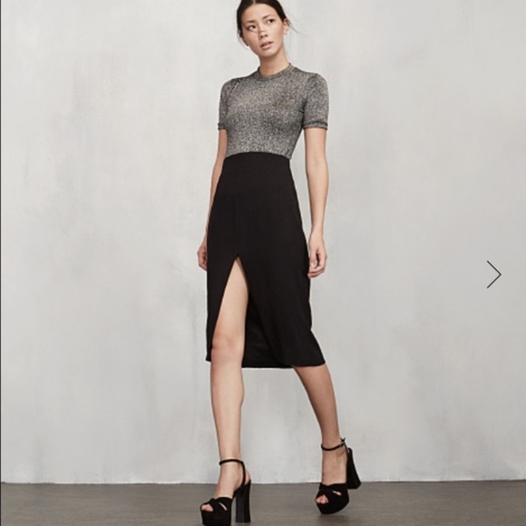 Reformation Dresses & Skirts - Reformation Dilletant Skirt Black Midi 0